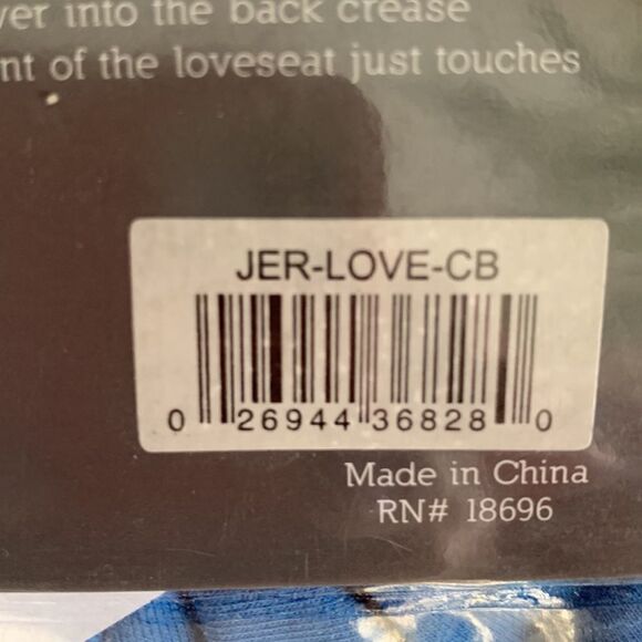 Chair slipcover in cobalt blue.  CHAIR COVER ONLY - Picture 7 of 8